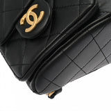 CHANEL シャネル マトラッセ ブラック レディース シャイニーラムスキン リュック・デイパック Aランク 中古 銀蔵