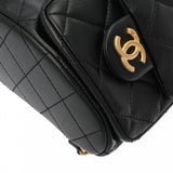 CHANEL シャネル マトラッセ ブラック レディース シャイニーラムスキン リュック・デイパック Aランク 中古 銀蔵