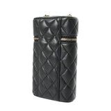 CHANEL シャネル クラシック ヴァニティフォンケース ブラック AP2084 レディース ラムスキン バニティバッグ Aランク 中古 銀蔵