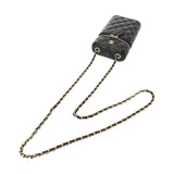 CHANEL シャネル クラシック ヴァニティフォンケース ブラック AP2084 レディース ラムスキン バニティバッグ Aランク 中古 銀蔵