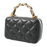 CHANEL シャネル マトラッセ バニティ ミニ チェーンショルダー ブラック AP3246 レディース ラムスキン バニティバッグ Aランク 中古 銀蔵