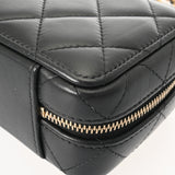CHANEL シャネル マトラッセ バニティ ミニ チェーンショルダー ブラック AP3246 レディース ラムスキン バニティバッグ Aランク 中古 銀蔵