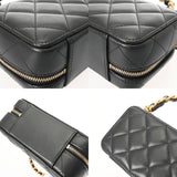 CHANEL シャネル マトラッセ バニティ ミニ チェーンショルダー ブラック AP3246 レディース ラムスキン バニティバッグ Aランク 中古 銀蔵