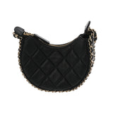 CHANEL シャネル マトラッセ ミニホーボ―バッグ ブラック レディース ラムスキン ショルダーバッグ Aランク 中古 銀蔵