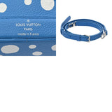 LOUIS VUITTON ルイヴィトン モノグラムアンプラントドット ナノノエ 草間彌生コラボ ブルークレール M81895 レディース レザー ショルダーバッグ Aランク 中古 銀蔵