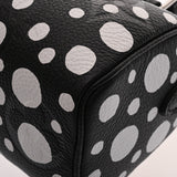 LOUIS VUITTON ルイヴィトン モノグラムアンプラント ナノスピーディ 草間彌生コラボ ブラック/ホワイト M81910 レディース レザー ハンドバッグ Aランク 中古 銀蔵