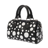 LOUIS VUITTON ルイヴィトン モノグラムアンプラント ナノスピーディ 草間彌生コラボ ブラック/ホワイト M81910 レディース レザー ハンドバッグ Aランク 中古 銀蔵