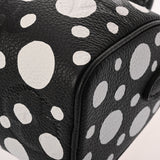 LOUIS VUITTON ルイヴィトン モノグラムアンプラント ナノスピーディ 草間彌生コラボ ブラック/ホワイト M81910 レディース レザー ハンドバッグ Aランク 中古 銀蔵