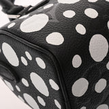 LOUIS VUITTON ルイヴィトン モノグラムアンプラント ナノスピーディ 草間彌生コラボ ブラック/ホワイト M81910 レディース レザー ハンドバッグ Aランク 中古 銀蔵
