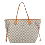 LOUIS VUITTON ルイヴィトン ダミエアズール ネヴァーフル MM ホワイト N51107 レディース ダミエアズールキャンバス トートバッグ ABランク 中古 銀蔵