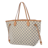 LOUIS VUITTON ルイヴィトン ダミエアズール ネヴァーフル MM ホワイト N51107 レディース ダミエアズールキャンバス トートバッグ ABランク 中古 銀蔵