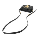 PRADA プラダ ショルダーバッグ ブラック 1BD362 レディース ラフィア/レザー ショルダーバッグ Aランク 中古 銀蔵
