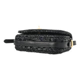 PRADA プラダ ショルダーバッグ ブラック 1BD362 レディース ラフィア/レザー ショルダーバッグ Aランク 中古 銀蔵