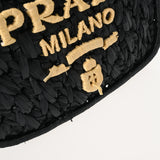 PRADA プラダ ショルダーバッグ ブラック 1BD362 レディース ラフィア/レザー ショルダーバッグ Aランク 中古 銀蔵