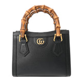 GUCCI グッチ ダイアナ ミニトートバッグ バンブー ブラック 702732 レディース レザー バンブー ハンドバッグ Aランク 中古 銀蔵