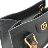 GUCCI グッチ ダイアナ ミニトートバッグ バンブー ブラック 702732 レディース レザー バンブー ハンドバッグ Aランク 中古 銀蔵