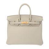 HERMES エルメス バーキン 25 べトン U刻印(2022年頃) レディース トゴ ハンドバッグ Aランク 中古 銀蔵
