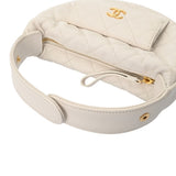 CHANEL シャネル マトラッセ ミニハンドバッグ ホワイト AP3467 レディース キャビアスキン ハンドバッグ Aランク 中古 銀蔵