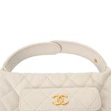CHANEL シャネル マトラッセ ミニハンドバッグ ホワイト AP3467 レディース キャビアスキン ハンドバッグ Aランク 中古 銀蔵
