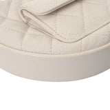 CHANEL シャネル マトラッセ ミニハンドバッグ ホワイト AP3467 レディース キャビアスキン ハンドバッグ Aランク 中古 銀蔵