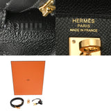 HERMES エルメス ケリー 25 外縫い ブラック G刻印(2026年頃) レディース ヴォーエプソン ハンドバッグ Aランク 中古 銀蔵