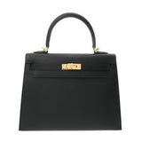 HERMES エルメス ケリー 25 外縫い ブラック G刻印(2026年頃) レディース ヴォーエプソン ハンドバッグ Aランク 中古 銀蔵