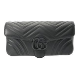 GUCCI グッチ GGマーモント スモール ショルダーバッグ ブラック 734814 レディース レザー ショルダーバッグ Aランク 中古 銀蔵
