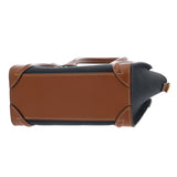 CELINE セリーヌ ラゲージ ナノ 2WAY ネイビー/タン 189243 レディース キャンバス/カーフ ハンドバッグ ABランク 中古 銀蔵