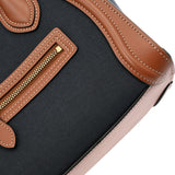 CELINE セリーヌ ラゲージ ナノ 2WAY ネイビー/タン 189243 レディース キャンバス/カーフ ハンドバッグ ABランク 中古 銀蔵