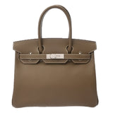 HERMES エルメス バーキン 30 エトゥープ Y刻印(2020年頃) レディース ヴォーエプソン ハンドバッグ Aランク 中古 銀蔵