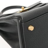 HERMES エルメス ケリー 32 内縫い 2WAY ブラック □A刻印(1997年頃) レディース フィヨルド ハンドバッグ Aランク 中古 銀蔵