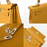 HERMES エルメス ケリー 25 内縫い 2WAY サン B刻印(2023年頃) レディース トゴ ハンドバッグ Aランク 中古 銀蔵
