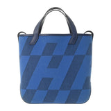 HERMES エルメス Hアンビエ PM ブルーフランス/ブルーサフィール レディース トワルアッシュ/ヴォ―スイフト ハンドバッグ Bランク 中古 銀蔵