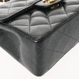 CHANEL シャネル マトラッセ ミニチェーンショルダー 18cm ブラック A01115 ユニセックス ラムスキン ショルダーバッグ ABランク 中古 銀蔵