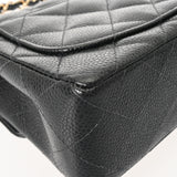 CHANEL シャネル マトラッセ ミニチェーンショルダー 18cm ブラック A01115 ユニセックス ラムスキン ショルダーバッグ ABランク 中古 銀蔵