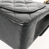 CHANEL シャネル マトラッセ ミニチェーンショルダー 18cm ブラック A01115 ユニセックス ラムスキン ショルダーバッグ ABランク 中古 銀蔵