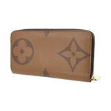 LOUIS VUITTON ルイヴィトン モノグラムジャイアントリバース ジッピーウォレット キャメル M69353 レディース モノグラムキャンバス 長財布 Bランク 中古 銀蔵