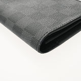 LOUIS VUITTON ルイヴィトン ダミエグラフィット ポルトフォイユ ブラザ ブラック N62665 メンズ ダミエキャンバス 長財布 ABランク 中古 銀蔵