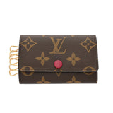 LOUIS VUITTON ルイヴィトン モノグラム ミュルティクレ6 フューシャ M60701 ユニセックス モノグラムキャンバス キーケース Aランク 中古 銀蔵
