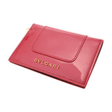 BVLGARI ブルガリ セルペンティ ピンク レディース パテントカーフ カードケース Aランク 中古 銀蔵