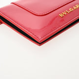 BVLGARI ブルガリ セルペンティ ピンク レディース パテントカーフ カードケース Aランク 中古 銀蔵