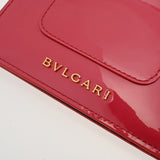 BVLGARI ブルガリ セルペンティ ピンク レディース パテントカーフ カードケース Aランク 中古 銀蔵