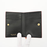 BVLGARI ブルガリ セルペンティ ピンク レディース パテントカーフ カードケース Aランク 中古 銀蔵