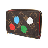 LOUIS VUITTON ルイヴィトン モノグラムペインティッドドット ポルトフォイユルー 草間彌生コラボ ブラウン/マルチカラー M81981 レディース モノグラムキャンバス 二つ折り財布 Aランク 中古 銀蔵