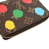 LOUIS VUITTON ルイヴィトン モノグラムペインティッドドット ポルトフォイユルー 草間彌生コラボ ブラウン/マルチカラー M81981 レディース モノグラムキャンバス 二つ折り財布 Aランク 中古 銀蔵