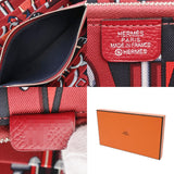 HERMES エルメス アザップロング シルクイン ルージュヴィフ X刻印(2016年頃) レディース ヴォーエプソン 長財布 ABランク 中古 銀蔵