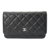 CHANEL シャネル マトラッセ クラシックチェーンウォレット ブラック AP4241 レディース ラムスキン ショルダーバッグ Aランク 中古 銀蔵