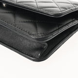 CHANEL シャネル マトラッセ クラシックチェーンウォレット ブラック AP4241 レディース ラムスキン ショルダーバッグ Aランク 中古 銀蔵