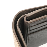 GUCCI グッチ コンパクトウォレット ダブルG ベージュ/エボニー/グレー 772738 レディース GGスプリームキャンバス レザー 二つ折り財布 Aランク 中古 銀蔵