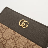 GUCCI グッチ コンパクトウォレット ダブルG ベージュ/エボニー/グレー 772738 レディース GGスプリームキャンバス レザー 二つ折り財布 Aランク 中古 銀蔵